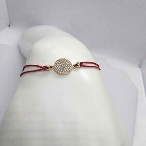 Sterling Silver 925 Round Design with Red String Bracelet